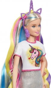 Barbie Rengarenk Saçlar Bebeği, Aksesuarlar, Saç Şekillendirme Parçaları İle GHN04 - 5