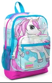 Coral High Mavi Unicorn Baskılı Kız Çocuk İlkokul Çantası ve Beslenme Seti - 2