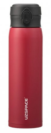 Uzspace 500 ml Kırmızı Paslanmaz Çelik Termos Matara - Kahve Çay Termosu - 2