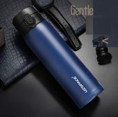 Uzspace 500 ml Lacivert Paslanmaz Çelik Termos Matara - Kahve Çay Termosu - 1