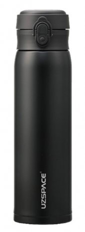Uzspace 500 ml Siyah Paslanmaz Çelik Termos Matara - Kahve Çay Termosu - 2