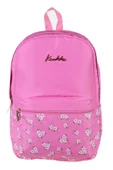 Kaukko Soft Floral Pembe Çiçekli Ortaokul Lise ve Günlük Sırt Çanta Seti thumbnail 2