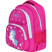 Waddell Kırmızı Unicorn Üç Bölmeli İlkokul Kız Çocuk Okul Çantası - 3