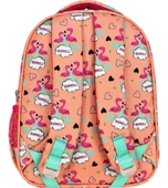 Waddell Turuncu Flamingo Somon Kız Çocuk İlkokul Çantası ve Beslenme Çantası thumbnail 4
