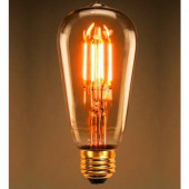Rustik LED Ampul ST64 6W E27 2700K AMBER (4 Adet) - 1