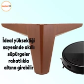 Sedir Lüks Mobilya Kanepe Tv Ünitesi Koltuk Ayağı 14 Cm Ahşap Desenli Kahverengi Baza Ayakları - 3