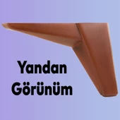 Sedir Lüks Mobilya Kanepe Tv Ünitesi Koltuk Ayağı 14 Cm Ahşap Desenli Kahverengi Baza Ayakları - 6