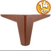 Sedir Lüks Mobilya Kanepe Tv Ünitesi Koltuk Ayağı 14 Cm Ahşap Desenli Kahverengi Baza Ayakları - 1