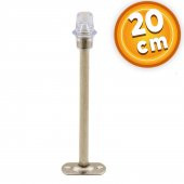 Kapı Stoperi Tamponu 20 cm Krom Metal Vidalı Kapı Stopu Silikonlu - 1