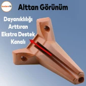 Sedir Lüks Mobilya Kanepe Koltuk Baza Tv Ünitesi Yükseltici Ayağı Ayakları 15 Cm Ahşap Desenli Ayak thumbnail 2