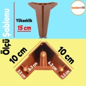 Sedir Lüks Mobilya Kanepe Koltuk Baza Tv Ünitesi Yükseltici Ayağı Ayakları 15 Cm Ahşap Desenli Ayak thumbnail 4