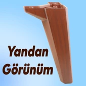 Sedir Lüks Mobilya Kanepe Tv Ünitesi Koltuk Ayağı 20 Cm Ahşap Desenli Kahverengi Konsol Ayakları - 6