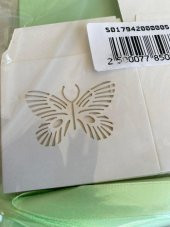 Kelebek Desenli Nikah Şekeri Kutusu 12li Yeşil thumbnail 4