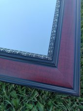 Vintage Plastik Çerçeveli Oyma Desenli Ayna 80x110cm - 3