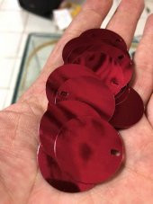 100 ADET 3cm 30mm SİYAH YEŞİL KIRMIZI VİŞNE BORDO ALTIN BEYAZ DİKİŞ DEKORASYON YUVARLAK PVC PULLAR - 3