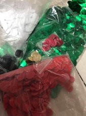 100 ADET 3cm 30mm SİYAH YEŞİL KIRMIZI VİŞNE BORDO ALTIN BEYAZ DİKİŞ DEKORASYON YUVARLAK PVC PULLAR - 7