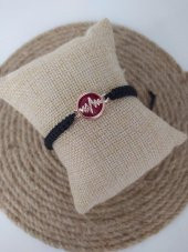 Bileklik Kalp Atışı Ritim Makrome Ayarlanabilir İp Bilezik Bileklik Bijuteri Takı - 1