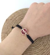 Bileklik Kalp Atışı Ritim Makrome Ayarlanabilir İp Bilezik Bileklik Bijuteri Takı - 2