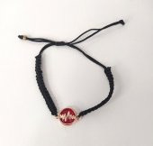 Bileklik Kalp Atışı Ritim Makrome Ayarlanabilir İp Bilezik Bileklik Bijuteri Takı - 3