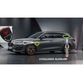 Seat Leon Cupra Logo Kelebek Cam Çamurluk Yanı Damla Silikon Amblem - 5
