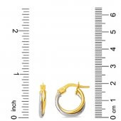 14 Ayar Altın 2 cm Çaplı Halka Küpe thumbnail 5