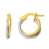 14 Ayar Altın 2 cm Çaplı Halka Küpe thumbnail 1