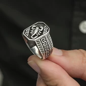 Akrep Desenli Taşsız 925 Gümüş Erkek Yüzük thumbnail 3