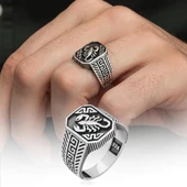 Akrep Desenli Taşsız 925 Gümüş Erkek Yüzük thumbnail 1
