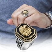 Kartal Başı Motifli 925 Gümüş Erkek Yüzük thumbnail 12