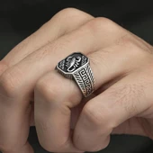 Akrep Desenli Taşsız 925 Gümüş Erkek Yüzük thumbnail 6