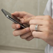 Kalem İşlemeli Motifli Gümüş Erkek Yüzük thumbnail 10