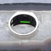 Baget Yeşil Taşlı 925 Gümüş Erkek Yüzük thumbnail 7