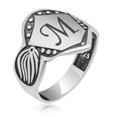 Kişiye Özel Harfli 925 Gümüş Erkek Yüzük thumbnail 6