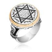 Mührü Süleyman İşleme 925 Gümüş Erkek Yüzük thumbnail 10