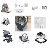 LETS GO BABY Bebek Seti 18 Parça Çift Yön Bebek Arabası Beşik Ana Kucağı Yürüteç Küvet Takımı Puset - 1