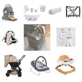 LETS GO BABY Bebek Seti 18 Parça Çift Yön Bebek Arabası Beşik Ana Kucağı Yürüteç Küvet Takımı Puset - 1