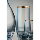 Kcd Bolero Altın Kesme El Dekor Yaldızlı 6 Adet Desenli Su ve Meşrubat Bardak Takımı thumbnail 1