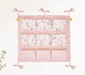 Buti Baby Beşik Kenarı Düzenleyici Organizer Oyuncak Kutusu 9 Gözlü Pembe 104287 - 2