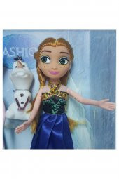 Mavi Elbiseli Elsa Anna Oyuncak Bebek 23cm thumbnail 3