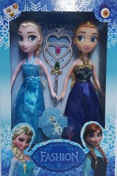 Oyuncak Orta Boy Elsa Anna Asa Bebek Aksesuarlı Frozen Bebek Kız Çocuk Evcilik Oyuncakları - 1
