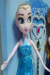 Oyuncak Orta Boy Elsa Anna Asa Bebek Aksesuarlı Frozen Bebek Kız Çocuk Evcilik Oyuncakları - 3
