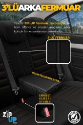 Otom Individual Design Ortopedik Özel Tasarım Oto Koltuk Kılıfı Tam Set - Siyah-Kırmızı - 4