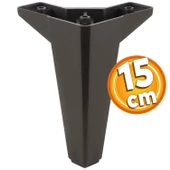 Sedir Lüks Mobilya Kanepe Sehpa Tv Ünitesi Koltuk Ayağı 15 Cm Siyah Baza Ayakları - 1