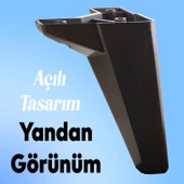 Sedir Lüks Mobilya Kanepe Sehpa Tv Ünitesi Koltuk Ayağı 15 Cm Siyah Baza Ayakları - 6