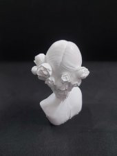 Güllü Çiçekli Kız Büst 10x7cm thumbnail 2