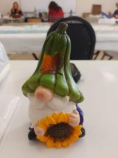 Çiçekli Büyük Gnome Dekoratif Cüce 16x10cm - 3