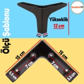 Sedef Lüks Mobilya Kanepe Sehpa Tv Ünitesi Koltuk Ayağı 12 Cm Siyah Baza Ayakları - 3