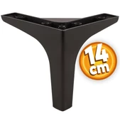 Sedef Lüks Mobilya Kanepe Sehpa Tv Ünitesi Koltuk Ayağı 14 Cm Siyah Baza Ayakları - 1