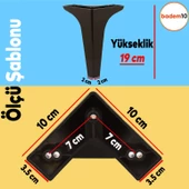 Sedef Lüks Mobilya Kanepe Tv Ünitesi Konsol Koltuk Ayağı 19 Cm Siyah Ayakları - 4