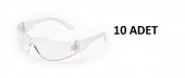 Univet 568.01.00.00 2c-1.2 U 1 Ft Ce Şeffaf İş Gözlüğü 10 Adet - 2